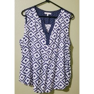 New Skies Are Blue Split Neck Top Stitch Fix